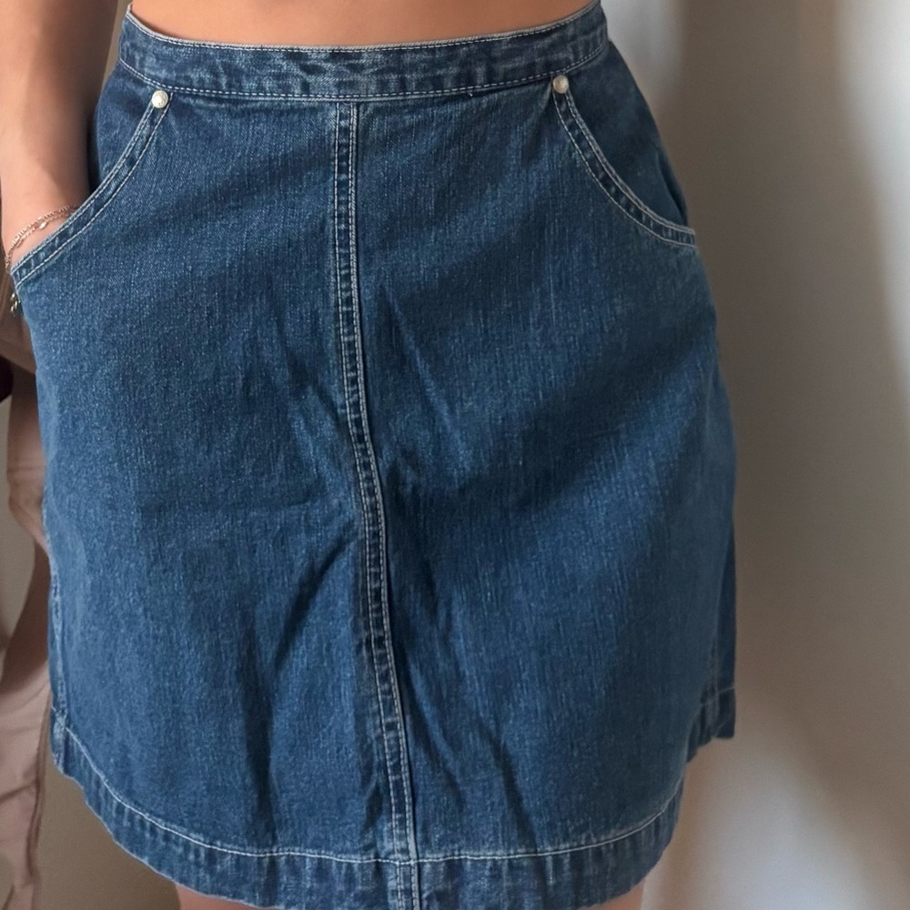 GAP 90s vintage medium blue denim skirt